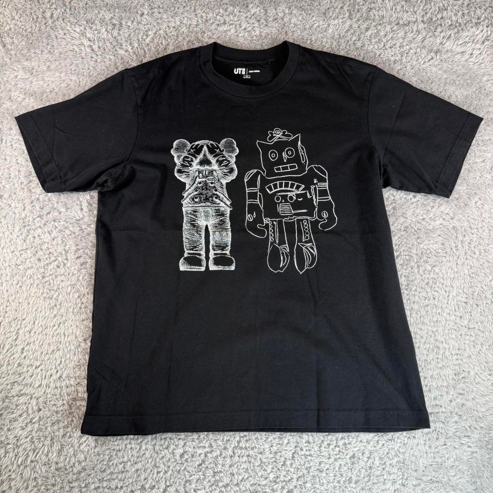 Uniqlo black KAWS x Warhol tee